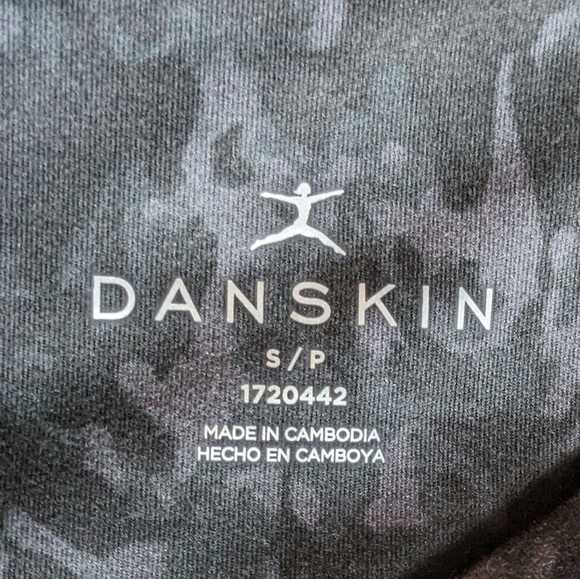 NWT Danskin black/grey brushed athletic full length polyester/spandex soft leggi - Picture 3 of 9